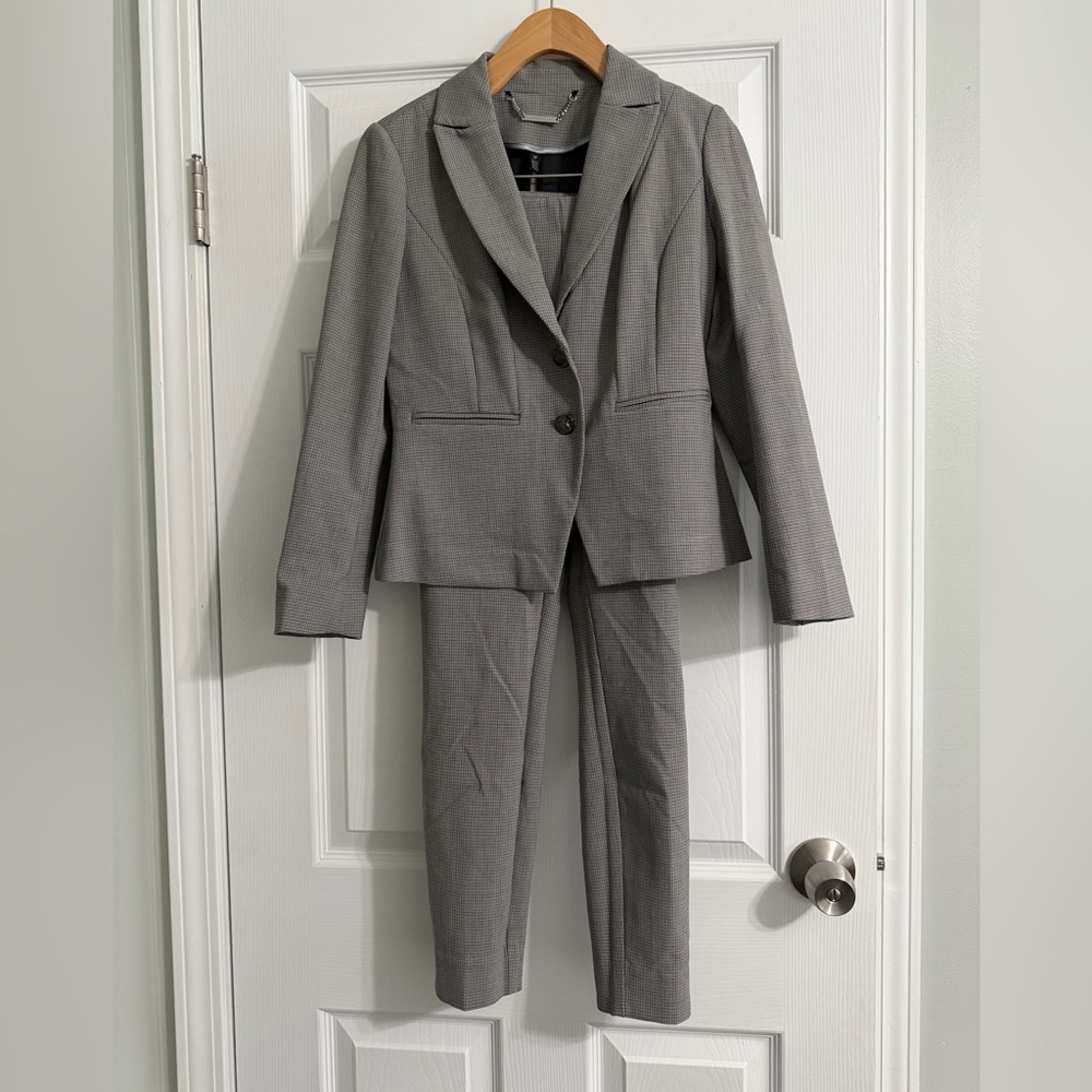 White House Black Market Elegant Gray Suit